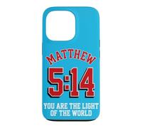 Custodia per iPhone 13 Pro Matteo 5:14 Tu sei la luce del mondo | Versetto della Bibbia