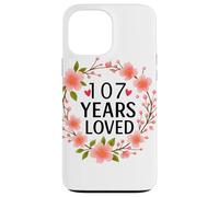 Custodia per iPhone 13 Pro Max 107 Years Loved Floral 107th Birthday Women 107 Years Old