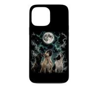 Custodia per iPhone 13 Pro Max 3 Bulldog francesi che ululano alla luna 90s Meme Dog Lover