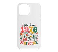 Custodia per iPhone 13 Pro Max 48 Year Old Made in 1978 Retro Floral 48th Birthday Women