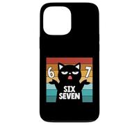 Custodia per iPhone 13 Pro Max 67 Maglietta meme Cat 6 7 Gesto della mano Adolescenti Slang Six Seven