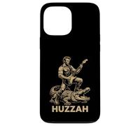 Custodia per iPhone 13 Pro Max Abraham Funny Abe Lincoln suona la chitarra Alligator Huzzah