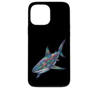 Custodia per iPhone 13 Pro Max Acquario subacqueo con squalo di barriera corallina