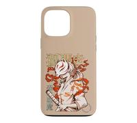 Custodia per iPhone 13 Pro Max Aesthetic Japanese Kabuki Kitsune Mask Demon Samurai Girl