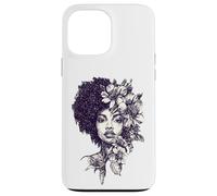 Custodia per iPhone 13 Pro Max Afro bella Donna nera Africa Cultura e Tradizione africana