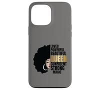 Custodia per iPhone 13 Pro Max Afro Potente Black Queen Melanina Magia Storia Nera