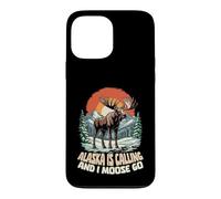 Custodia per iPhone 13 Pro Max Alaska Is Calling And I Moose Go Retro Vintage Divertente Alaska