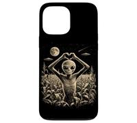 Custodia per iPhone 13 Pro Max Alien Heart Hand Sign Cute UFO Extraterrestre Love