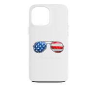 Custodia per iPhone 13 Pro Max All American Dad Shirt USA Flag Occhiali da sole 4 luglio papà