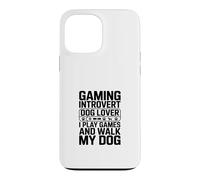 Custodia per iPhone 13 Pro Max Amante dei cani introverso gioco Gioco e cammino il mio cane