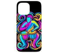 Custodia per iPhone 13 Pro Max Amante del bongo Musica retrowave
