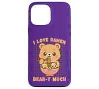 Custodia per iPhone 13 Pro Max Amo i ramen Bear-y Much Kawaii Bear Noodles