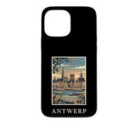 Custodia per iPhone 13 Pro Max Anversa, Belgio, fronte fiume, orizzonte, viaggio, arte