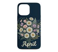 Custodia per iPhone 13 Pro Max April Birth Flower Daisy & Sweet Pea Birthday