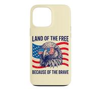 Custodia per iPhone 13 Pro Max Aquila Patriottica: Terra dei Libero e dei Coraggiosi