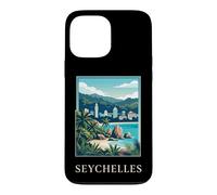 Custodia per iPhone 13 Pro Max Arte di viaggio sulla spiaggia delle isole tropicali delle Seychelles
