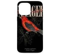 Custodia per iPhone 13 Pro Max Arte vintage Scarlet Tanager Bird Watching Nature Love Birds