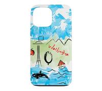 Custodia per iPhone 13 Pro Max Artsy State of Washington Design, Nord-Ovest
