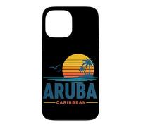 Custodia per iPhone 13 Pro Max Aruba Caraibi Retro Tramonto Vacanza