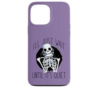 Custodia per iPhone 13 Pro Max ASPETTERÒ UN TRANQUILLO Halloween Teacher Skeleton Meme