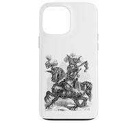 Custodia per iPhone 13 Pro Max Assegna un soldato sputafuoco dalla testa di leone a cavallo