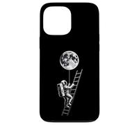 Custodia per iPhone 13 Pro Max Astronauta Holding Earth Balloon Black and White Space Art