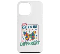 Custodia per iPhone 13 Pro Max Autism It's OK To Be Different Butterfly Puzzle Kid Teacher