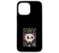 Custodia per iPhone 13 Pro Max Axolotl Teschio Kawaii Arte Gotica Pastello