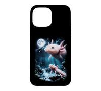 Custodia per iPhone 13 Pro Max Axolotl Ululando alla Luna 90's Retro
