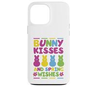 Custodia per iPhone 13 Pro Max Baci da coniglio e auguri di primavera
