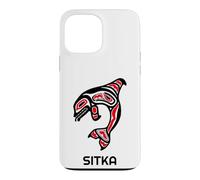 Custodia per iPhone 13 Pro Max Balena orca nativa americana dell'Alaska