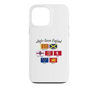 Custodia per iPhone 13 Pro Max Bandiera anglosassone regni d'Inghilterra scritta nera