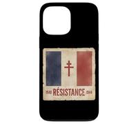 Custodia per iPhone 13 Pro Max Bandiera della Francia con croce di Lorena 1940-1944