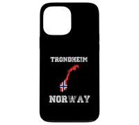 Custodia per iPhone 13 Pro Max Bandiera della Norvegia invecchiata Trondheim Pride