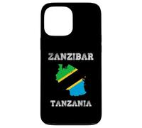 Custodia per iPhone 13 Pro Max Bandiera della Tanzania Distressed Zanzibar Pride