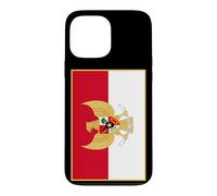Custodia per iPhone 13 Pro Max Bandiera indonesiana con stemma dell'Indonesia