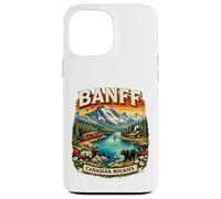 Custodia per iPhone 13 Pro Max Banff Canada Retro Mountain Scenico Parco Nazionale Souvenir
