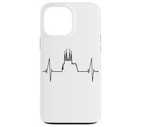 Custodia per iPhone 13 Pro Max Barcellona Skyline Heartbeat Spagna Sagrada Familia