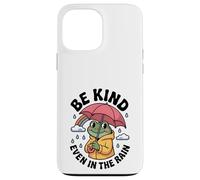 Custodia per iPhone 13 Pro Max Be Kind Even In The Rain Cute Frog Gentilezza Groovy Rainbow