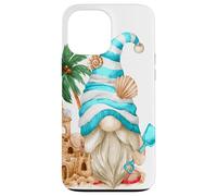 Custodia per iPhone 13 Pro Max Beach Lover With Flip Flops And Sand Castle Funny Gnome