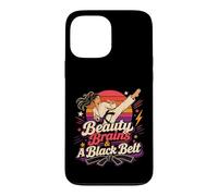 Custodia per iPhone 13 Pro Max Beauty Brains And A Black Belt - Combattenti di karate retrò da donna