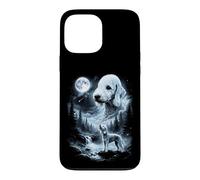 Custodia per iPhone 13 Pro Max Bedlington Terrier Howling to the Moon Retro Anni '90