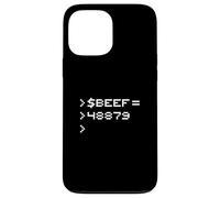 Custodia per iPhone 13 Pro Max BEEF 8-Bit Hex Code Nerd Pixel Terminal Retro