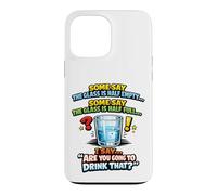 Custodia per iPhone 13 Pro Max Bicchiere mezzo vuoto mezzo pieno divertente bere scherzo