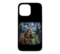 Custodia per iPhone 13 Pro Max Bigfoot Alien Friends UFO Incontro in montagna