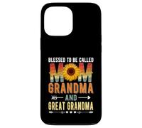 Custodia per iPhone 13 Pro Max Blessed To Be Called Mom Grandma Great Grandma Mother's Day