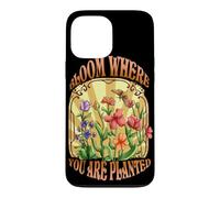 Custodia per iPhone 13 Pro Max Bloom Where You Are Planted Design vintage floreale