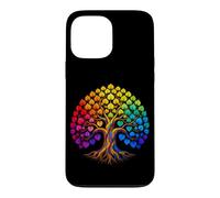 Custodia per iPhone 13 Pro Max Bodhi Tree Buddismo Simbolo Spiritualità Stained Glass Art