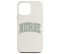 Custodia per iPhone 13 Pro Max Boho Floral Nurse Retro Flower Healthcare Worker Nursing