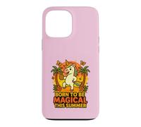 Custodia per iPhone 13 Pro Max Born to Be Magical Summer Vibes Ananas Unicorno